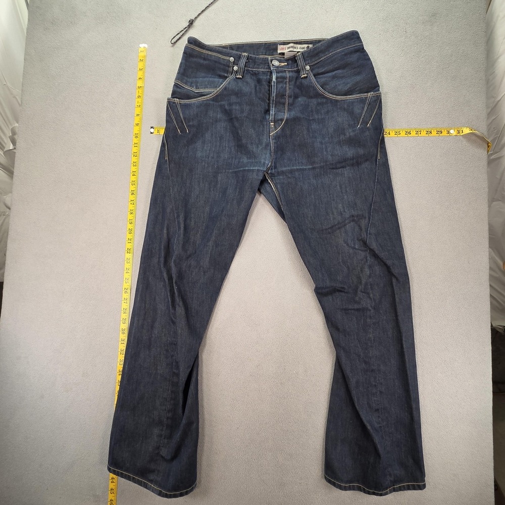 VTG Levis Engineered Jeans Mens Blue 10th Anniversary Twisted Flap Fits 33x32